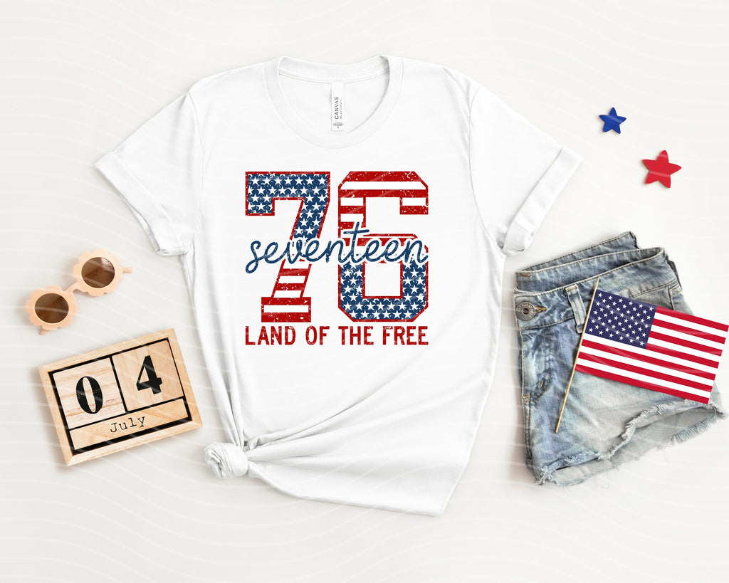 1776 Land of the Free Graphic Tee product image 1