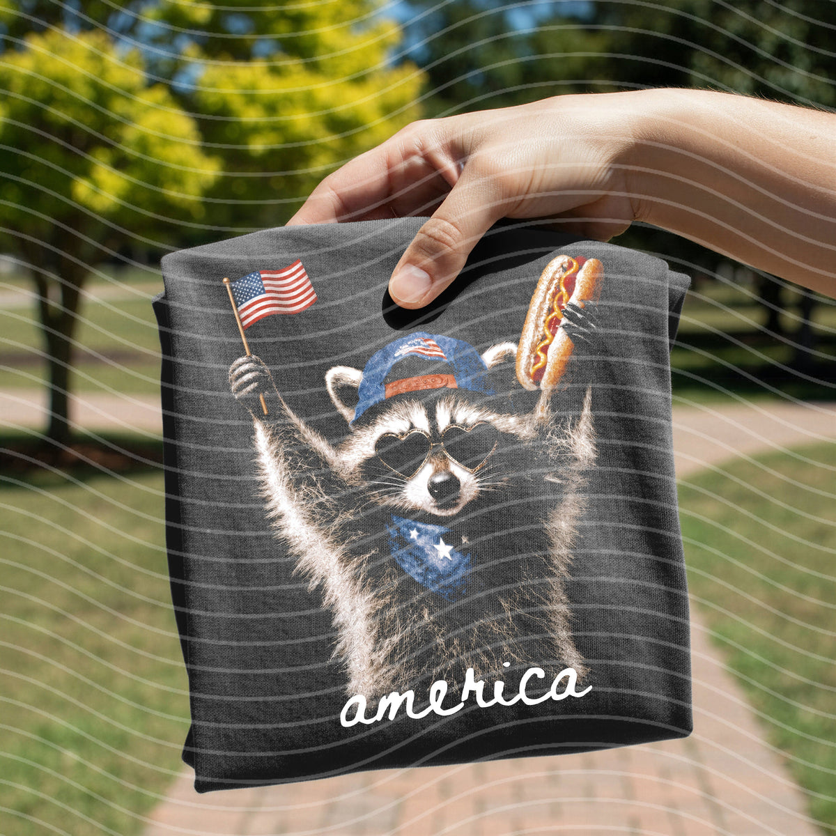 America Raccoon Graphic Tee product image 1