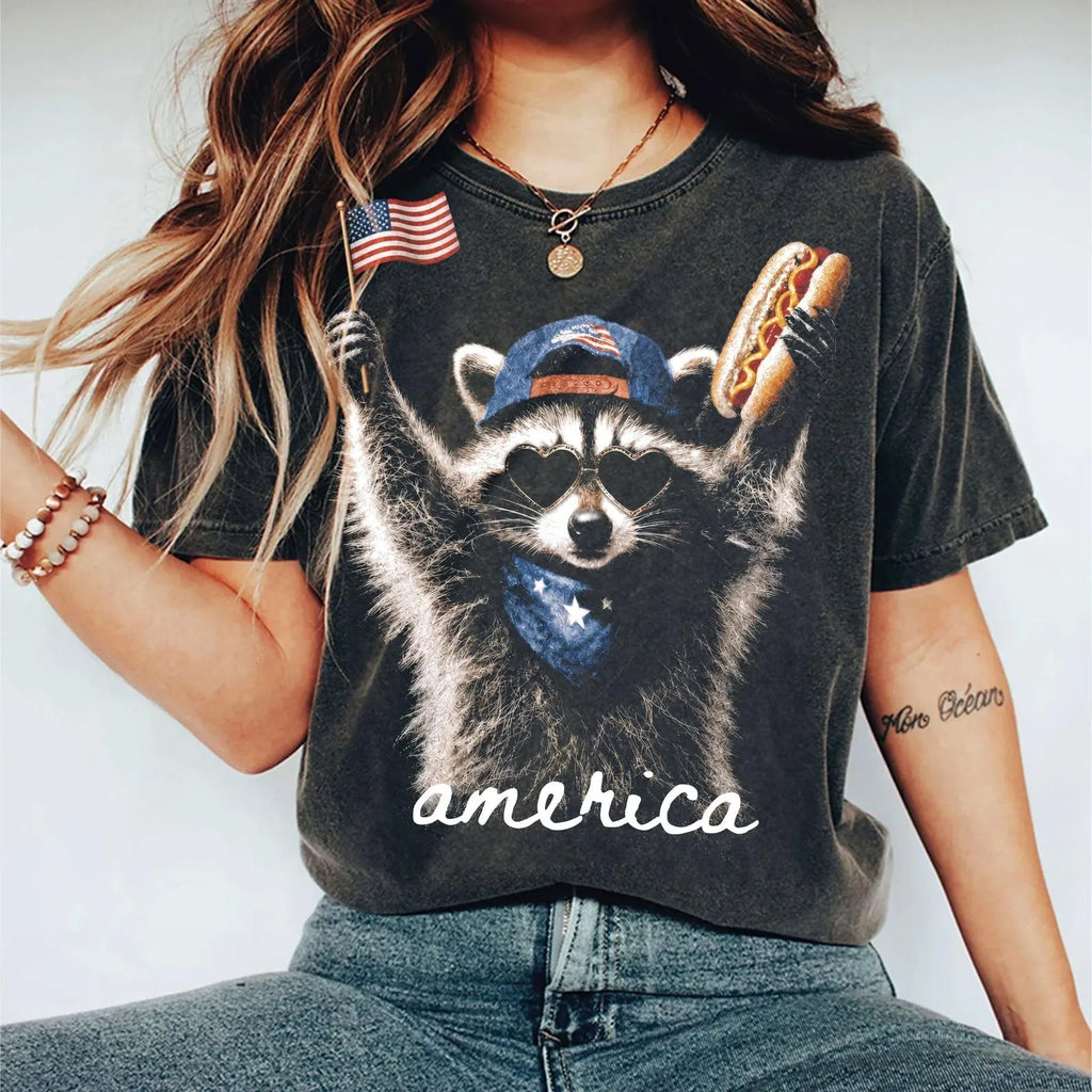 America Raccoon Graphic Tee product image 2